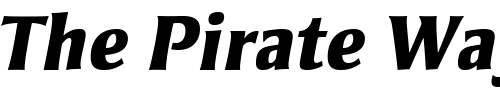 Font : StrayhornMT-ExtraBold-Italic Custom Text : The Pirate Way Test your own text here Click to download or to view this font on a tshirt that can be custom printed in Bali