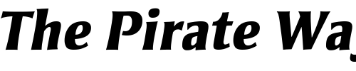 Font : StrayhornMT-ExtraBoldItaOsF Custom Text : The Pirate Way Test your own text here Click to download or to view this font on a tshirt that can be custom printed in Bali
