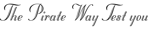 Font : Stuyvesant-BT Custom Text : The Pirate Way Test your own text here Click to download or to view this font on a tshirt that can be custom printed in Bali