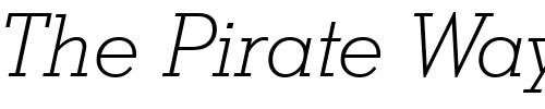 Font : Stymie-Light-Italic-BT Custom Text : The Pirate Way Test your own text here Click to download or to view this font on a tshirt that can be custom printed in Bali