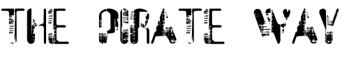 Font : Sucata-Spacial Custom Text : The Pirate Way Test your own text here Click to download or to view this font on a tshirt that can be custom printed in Bali
