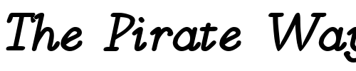 Font : SundsvallBoldItalic Custom Text : The Pirate Way Test your own text here Click to download or to view this font on a tshirt that can be custom printed in Bali