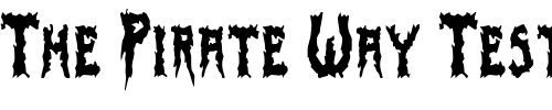 Font : SwampTerrorCondensed Custom Text : The Pirate Way Test your own text here Click to download or to view this font on a tshirt that can be custom printed in Bali
