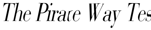 Font : SweezCondensed-Italic Custom Text : The Pirate Way Test your own text here Click to download or to view this font on a tshirt that can be custom printed in Bali