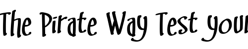 Font : SwingSet-BB Custom Text : The Pirate Way Test your own text here Click to download or to view this font on a tshirt that can be custom printed in Bali