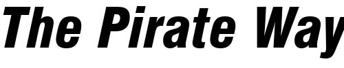 Font : Swis721-BlkCn-BT-Black-Italic Custom Text : The Pirate Way Test your own text here Click to download or to view this font on a tshirt that can be custom printed in Bali