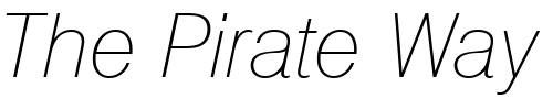 Font : Swis721-Th-BT-Thin-Italic Custom Text : The Pirate Way Test your own text here Click to download or to view this font on a tshirt that can be custom printed in Bali