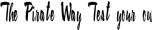 Font : SwishNorm64-Regular Custom Text : The Pirate Way Test your own text here Click to download or to view this font on a tshirt that can be custom printed in Bali