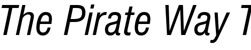 Font : Swiss-721-Greek-Condensed-Inclined-BT Custom Text : The Pirate Way Test your own text here Click to download or to view this font on a tshirt that can be custom printed in Bali