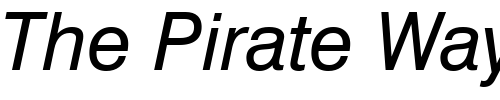 Font : Swiss-721-Italic-BT Custom Text : The Pirate Way Test your own text here Click to download or to view this font on a tshirt that can be custom printed in Bali