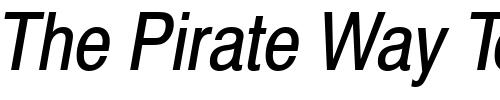 Font : Swiss-721-Narrow-Oblique-SWA Custom Text : The Pirate Way Test your own text here Click to download or to view this font on a tshirt that can be custom printed in Bali