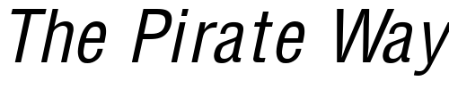 Font : SwitzerlandCondensed-Italic Custom Text : The Pirate Way Test your own text here Click to download or to view this font on a tshirt that can be custom printed in Bali