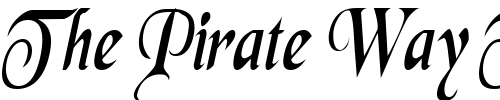 Font : SwordsmanCondensed-Italic Custom Text : The Pirate Way Test your own text here Click to download or to view this font on a tshirt that can be custom printed in Bali
