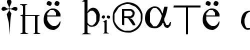 Font : SymbolNerve Custom Text : The Pirate Way Test your own text here Click to download or to view this font on a tshirt that can be custom printed in Bali