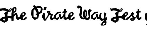 Font : Syncopated-Script-Trial Custom Text : The Pirate Way Test your own text here Click to download or to view this font on a tshirt that can be custom printed in Bali