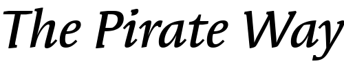 Font : Syndor-ITC-Medium-Italic Custom Text : The Pirate Way Test your own text here Click to download or to view this font on a tshirt that can be custom printed in Bali