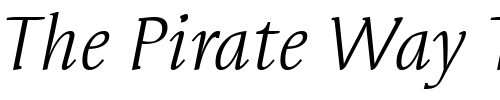 Font : Syndor-OS-ITC-TT-BookItalic Custom Text : The Pirate Way Test your own text here Click to download or to view this font on a tshirt that can be custom printed in Bali