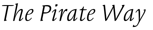 Font : SyndorOSITC-Book-Italic Custom Text : The Pirate Way Test your own text here Click to download or to view this font on a tshirt that can be custom printed in Bali