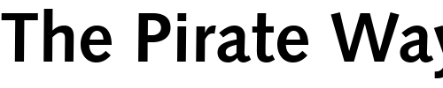 Font : Syntax-LT-Bold Custom Text : The Pirate Way Test your own text here Click to download or to view this font on a tshirt that can be custom printed in Bali