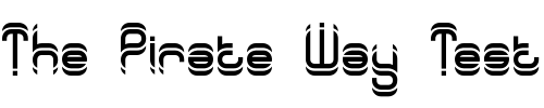 Font : Synthetic-BRK Custom Text : The Pirate Way Test your own text here Click to download or to view this font on a tshirt that can be custom printed in Bali