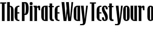 Font : TFRaincheck-Demibold Custom Text : The Pirate Way Test your own text here Click to download or to view this font on a tshirt that can be custom printed in Bali