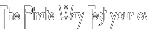 Font : Tablet-Hollow-Condensed-Normal Custom Text : The Pirate Way Test your own text here Click to download or to view this font on a tshirt that can be custom printed in Bali