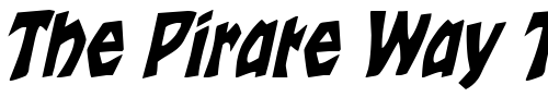 Font : TalonCondensed-Italic Custom Text : The Pirate Way Test your own text here Click to download or to view this font on a tshirt that can be custom printed in Bali