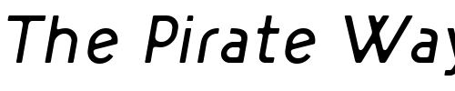 Font : TargetLightItalic Custom Text : The Pirate Way Test your own text here Click to download or to view this font on a tshirt that can be custom printed in Bali