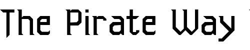 Font : Tekno-ICG Custom Text : The Pirate Way Test your own text here Click to download or to view this font on a tshirt that can be custom printed in Bali
