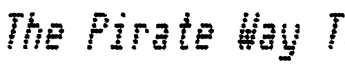 Font : Telidon-Ink-Cd-Bold-Italic Custom Text : The Pirate Way Test your own text here Click to download or to view this font on a tshirt that can be custom printed in Bali