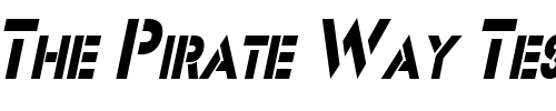 Font : Templett-S-Condensed-Italic Custom Text : The Pirate Way Test your own text here Click to download or to view this font on a tshirt that can be custom printed in Bali