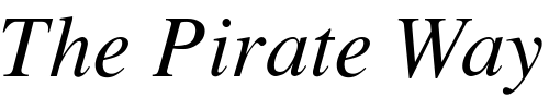 Font : TempoFontItalic Custom Text : The Pirate Way Test your own text here Click to download or to view this font on a tshirt that can be custom printed in Bali