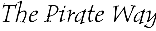 Font : Tempus-ITC-TT-Italic Custom Text : The Pirate Way Test your own text here Click to download or to view this font on a tshirt that can be custom printed in Bali