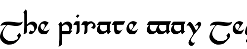 Font : Tencele-Latinwa Custom Text : The Pirate Way Test your own text here Click to download or to view this font on a tshirt that can be custom printed in Bali
