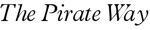 Font : TerminusLightSSK-Italic Custom Text : The Pirate Way Test your own text here Click to download or to view this font on a tshirt that can be custom printed in Bali