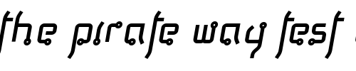 Font : Thaiga-Italic Custom Text : The Pirate Way Test your own text here Click to download or to view this font on a tshirt that can be custom printed in Bali