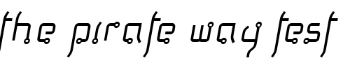Font : Thaiga-ThinItalic Custom Text : The Pirate Way Test your own text here Click to download or to view this font on a tshirt that can be custom printed in Bali