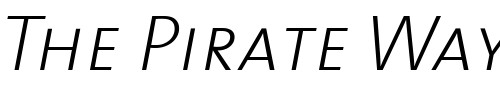 Font : TheMix-2-ExtraLight-Caps-Italic Custom Text : The Pirate Way Test your own text here Click to download or to view this font on a tshirt that can be custom printed in Bali