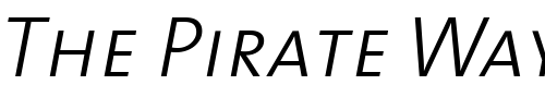 Font : TheMix-3-Light-Caps-Italic Custom Text : The Pirate Way Test your own text here Click to download or to view this font on a tshirt that can be custom printed in Bali
