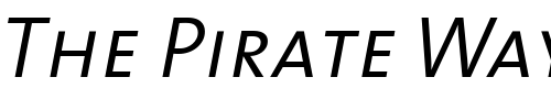 Font : TheMix-4-SemiLight-Caps-Italic Custom Text : The Pirate Way Test your own text here Click to download or to view this font on a tshirt that can be custom printed in Bali
