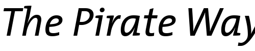 Font : TheMix-5-Regular-Italic Custom Text : The Pirate Way Test your own text here Click to download or to view this font on a tshirt that can be custom printed in Bali