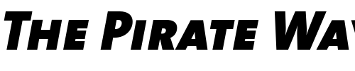 Font : TheMixBlack-CapsItalic Custom Text : The Pirate Way Test your own text here Click to download or to view this font on a tshirt that can be custom printed in Bali