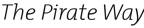 Font : TheMixExtraLight-Italic Custom Text : The Pirate Way Test your own text here Click to download or to view this font on a tshirt that can be custom printed in Bali
