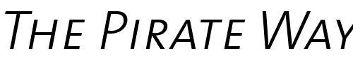 Font : TheMixLight-CapsItalic Custom Text : The Pirate Way Test your own text here Click to download or to view this font on a tshirt that can be custom printed in Bali