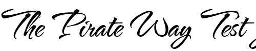 Font : TheNautiGal-ROB Custom Text : The Pirate Way Test your own text here Click to download or to view this font on a tshirt that can be custom printed in Bali