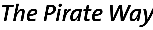 Font : TheSans-B6-SemiBold-Italic Custom Text : The Pirate Way Test your own text here Click to download or to view this font on a tshirt that can be custom printed in Bali