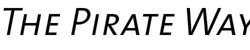 Font : TheSans-SemiLight-Caps-Italic Custom Text : The Pirate Way Test your own text here Click to download or to view this font on a tshirt that can be custom printed in Bali