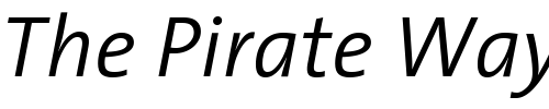 Font : TheSans-SemiLight-Italic Custom Text : The Pirate Way Test your own text here Click to download or to view this font on a tshirt that can be custom printed in Bali