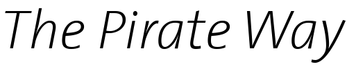 Font : TheSansExtraLight-Italic Custom Text : The Pirate Way Test your own text here Click to download or to view this font on a tshirt that can be custom printed in Bali