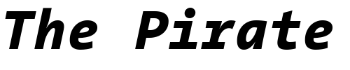 Font : TheSansMono-Extra-Bold-Italic Custom Text : The Pirate Way Test your own text here Click to download or to view this font on a tshirt that can be custom printed in Bali